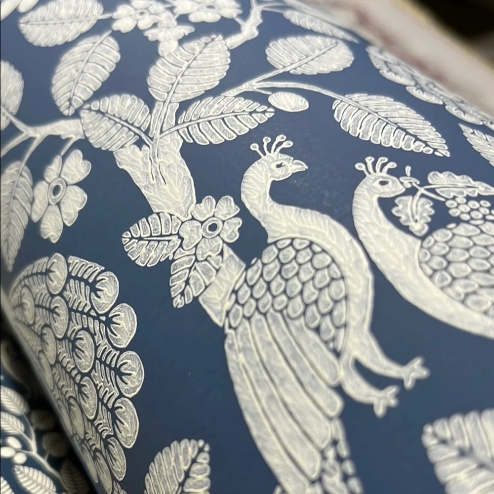 York Small Prints Peacock Patterned Textured Wallpaper sheet samples